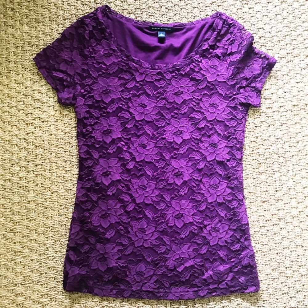 Burgundy Lace Blouse